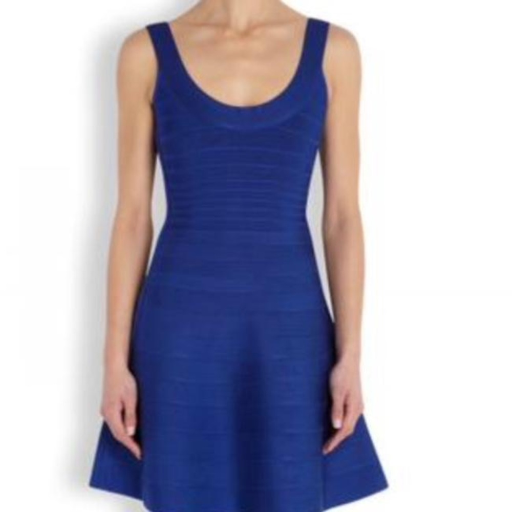 Hervé Leger Royal Blue Eva Cocktail Dress